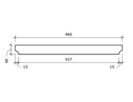 Пилястра ПЛ6 466x40х2000