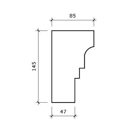 Подоконник П2 145x85х2000