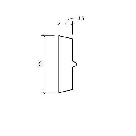 Цокольный карниз КЦ1 75x23х2000