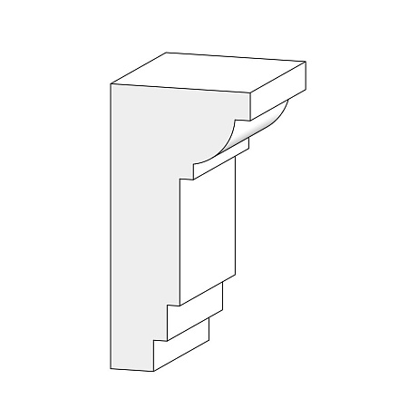 Межэтажный карниз КМ10 252x128х2000 Межэтажный карниз КМ10 252x128х2000