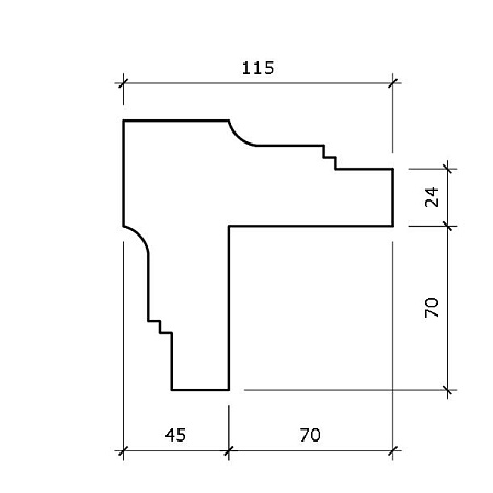 Профиль рамки Adams ПЛ8-1 115x115