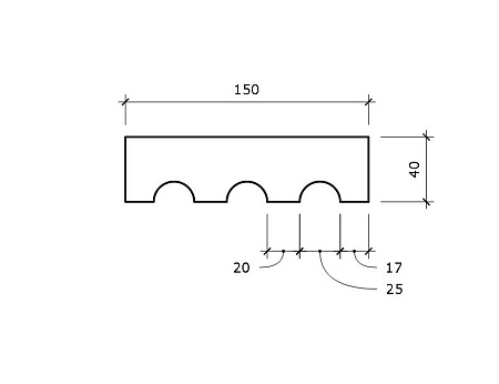 Пилястра ПЛ7 150x40х2000