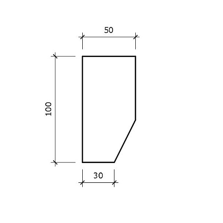 Цокольный карниз КЦ9 100x50х2000