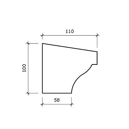 Подоконник Adams П1 100x110