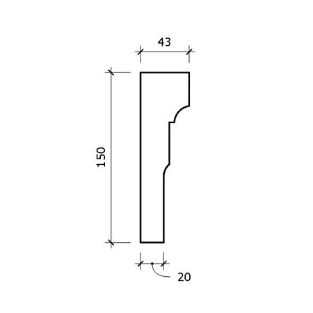 Наличник Adams Н9 150x43