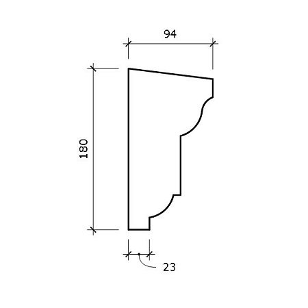 Подоконник П5 178x94х2000