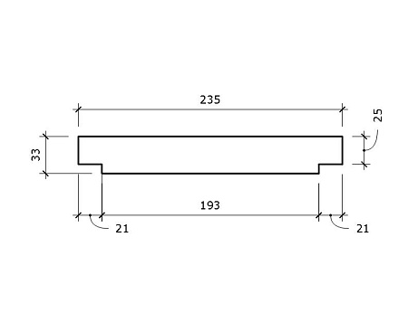 Пилястра ПЛ5 235x33х2000
