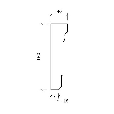 Наличник Adams Н11 160x40