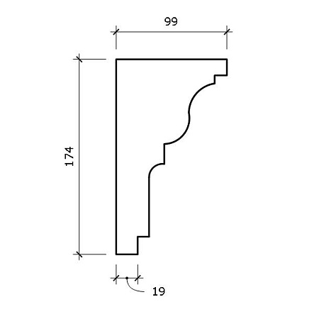 Венчающий карниз Adams КВ4 175x99