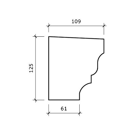 Подоконник П7 125x109х2000