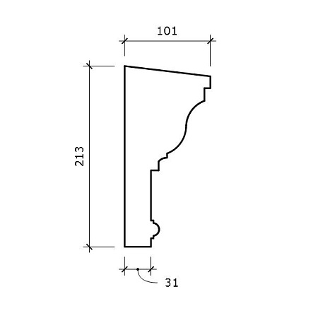 Межэтажный карниз КМ3 213x101х2000