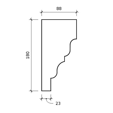 Венчающий карниз Adams КВ3 180x88
