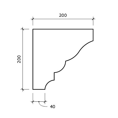 Венчающий карниз Adams КВ12 200x200