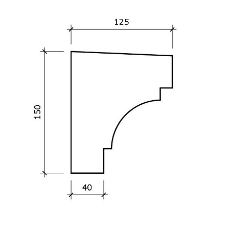 Подоконник Adams П6 150x125