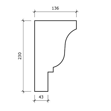 Венчающий карниз Adams КВ7 230x136