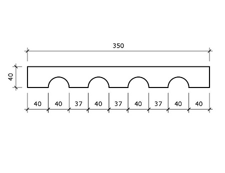 Пилястра Adams ПЛ9 350x40