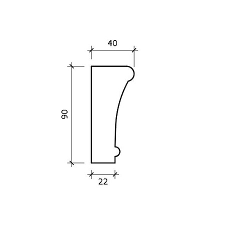 Наличник Н1 90x40х2000