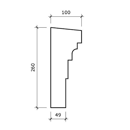 Межэтажный карниз Adams КМ6 260x100