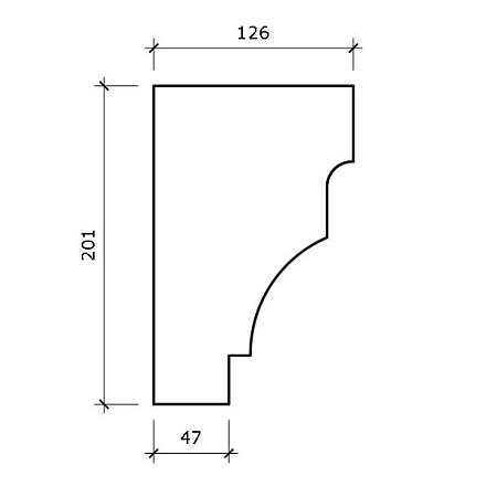 Венчающий карниз Adams КВ6 201x126