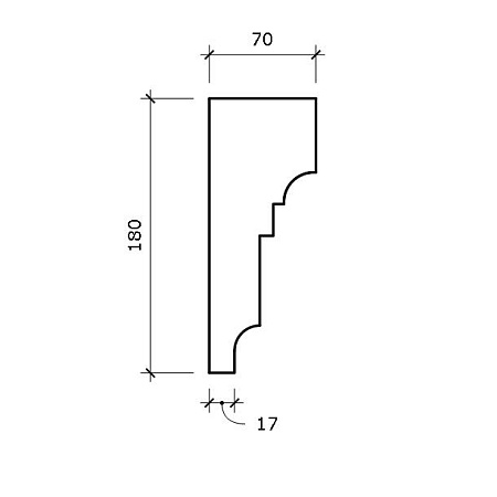 Венчающий карниз Adams КВ1 180x70