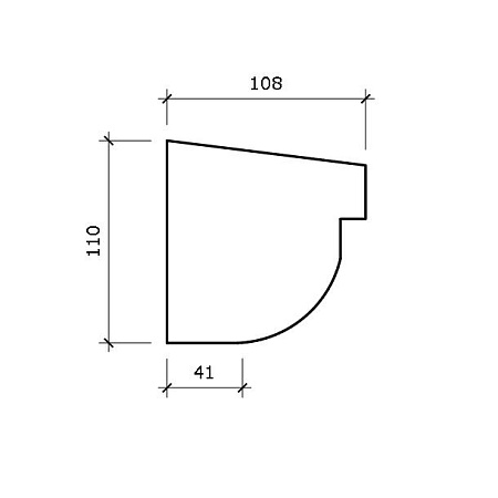 Подоконник Adams П10 110x108