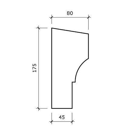 Подоконник Adams П8 175x80