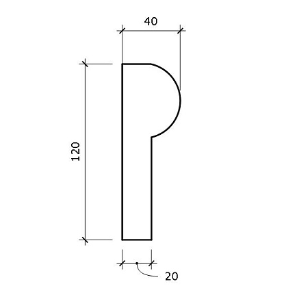 Цокольный карниз Adams КЦ8 120x40