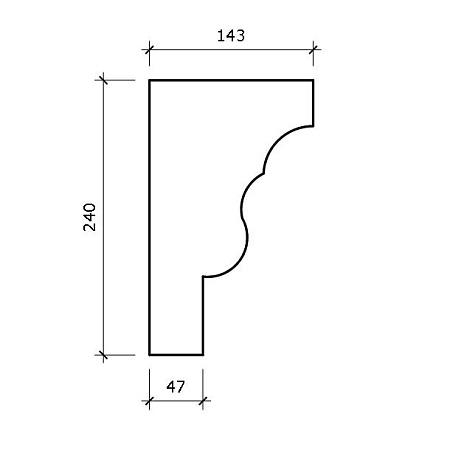 Венчающий карниз Adams КВ10 240x143