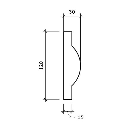 Цокольный карниз КЦ5 120x30х2000