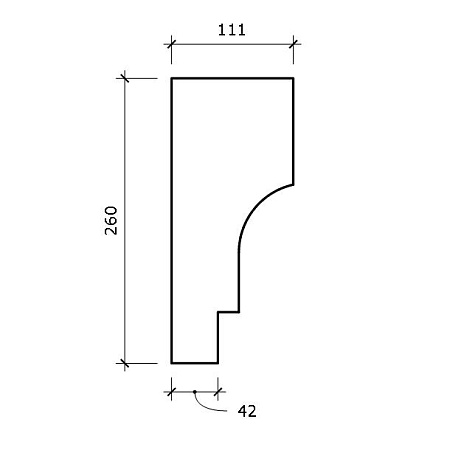 Межэтажный карниз Adams КМ8 260x111