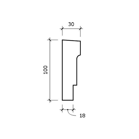 Наличник Н4 100x30х2000