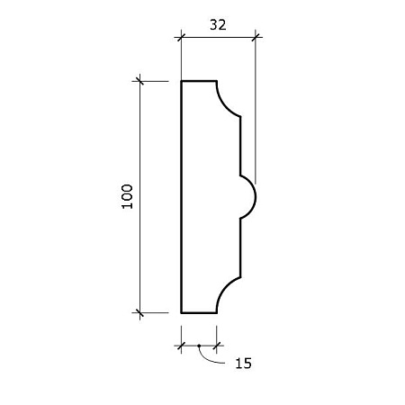 Цокольный карниз Adams КЦ4 100x32
