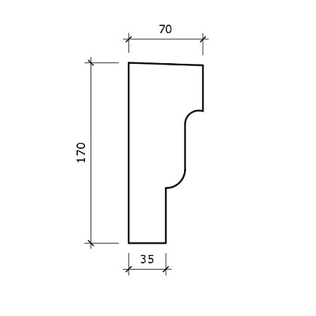 Подоконник П11 170x70х2000