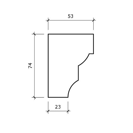 Цокольный карниз Adams КЦ6 74x53