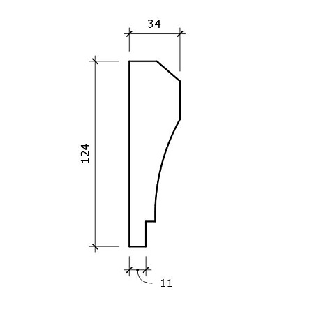 Цокольный карниз Adams КЦ7 124x34