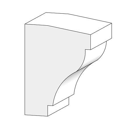 Подоконник П3 210x158х2000