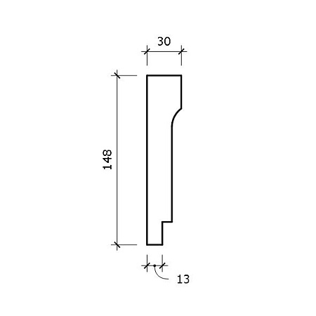 Наличник Н8 148x30х2000