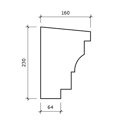 Межэтажный карниз Adams КМ12 230x160