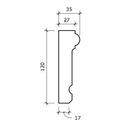 Наличник Adams Н5 120x35