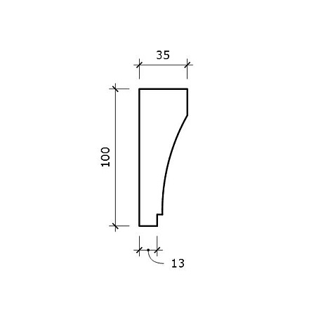 Наличник Н3 100x35х2000