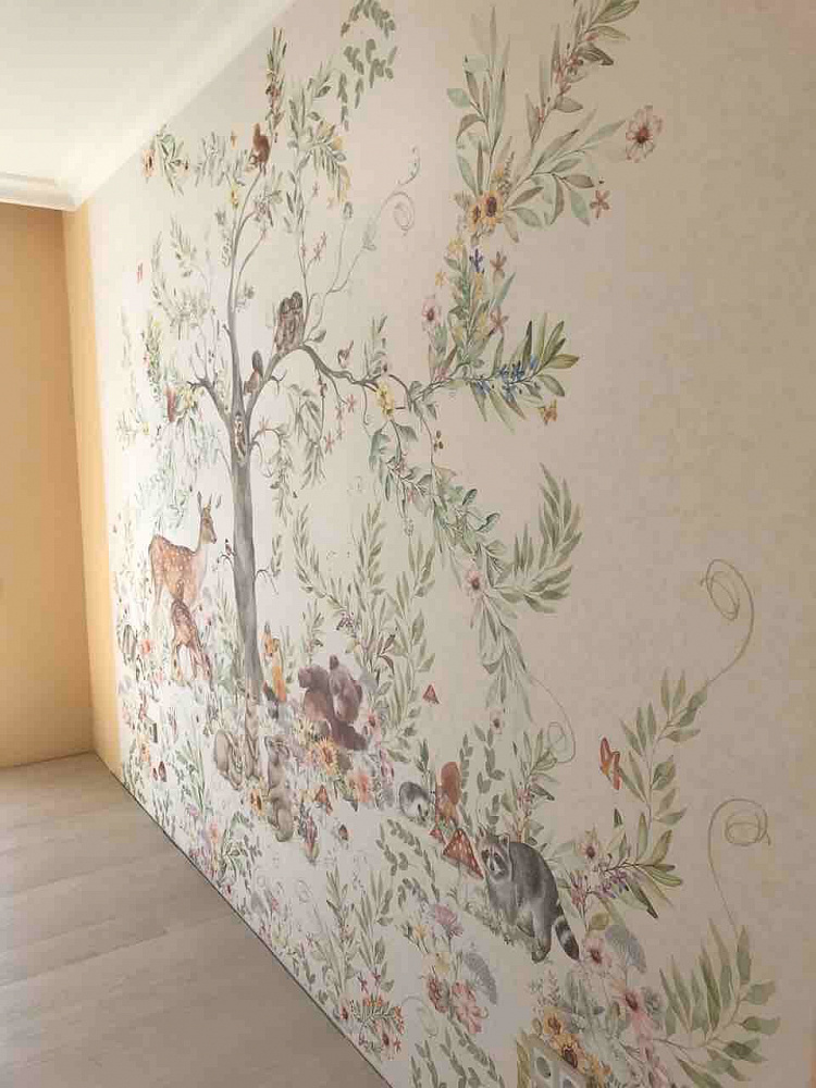 Фреска в интерьере